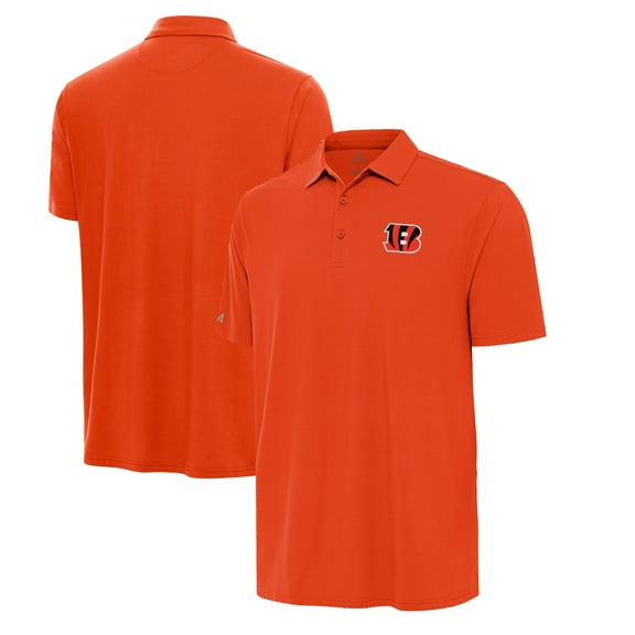 Men's Antigua Orange Cincinnati Bengals Era Polo