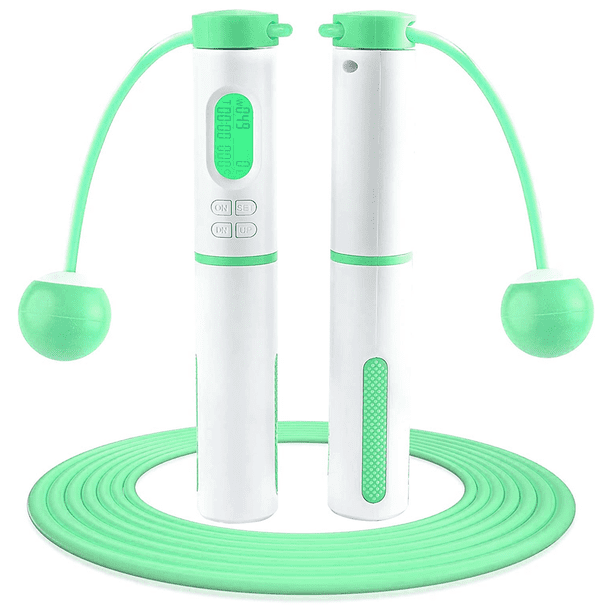 Cuerda para saltar, cuerda para saltar con contador de calorías, ajustable para fitness, entrenamiento, entrenamiento, boxeo Adepaton CPB-DE-SSW884-4