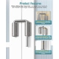 thumbnail image 3 of Updated U Patio Sliding Door Loop Lock Latch - 90/180 Degree Stainless Steel Security Bolt Lock for Barn, Garden, Fence Gate, Window - Multi-Angle Mounting (Silver-4 PCS), 3 of 6