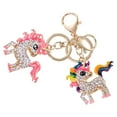 thumbnail image 4 of GOOHOCHY Unicorn Keychain with Rhinestones Charm Cute Glitter Accessories for Girls Backpacks 2PCS, 4 of 7