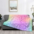 thumbnail image 2 of Fuzoiu Colorful Glitters Print Flannel Blanket,Throw Blanket,Flannel Home Decor,Fleece Bed Blankets,Cozy Soft Blanket for Bed, Sofa, Camping, and Travel-40"x30", 2 of 6