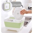 thumbnail image 5 of NexTone 9L (2.4Gal) Dish Basin Collapsible with Drain Plug Carry Handles,Kitchen Storage Tray Dish Wash Basin, Portable Dish Tub, Foldable Dishpan for Camping,RV,Gray, 5 of 7