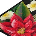 thumbnail image 2 of Coolnut Kitchen Mat, Christmas Flowers Kitchen Rug Mat Anti-Fatigue Comfort Floor Mat Non Slip Oil Stain Resistant Easy to Clean Kitchen Rug Bath Rug Carpet for Doormat Home Decor Gifts, 2 of 7