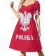 thumbnail image 1 of Vestido de manga corta con bandera polaca y águila polaca, vestido de fiesta, ropa de mujer, falda de verano., 1 of 7