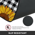 thumbnail image 5 of Sunflower Kitchen Rugs and Mats Non Skid Washable Set of 2, Black White Plaid Kitchen Runner Rug, Farmhouse Yellow Flower Vintage Bloom Floral Under Sink Mats for Kitchen Floor Decor, 5 of 6