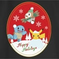 thumbnail image 2 of Junior's Pokemon Christmas Happy Holidays Patch Sweatshirt Black Large, 2 of 4