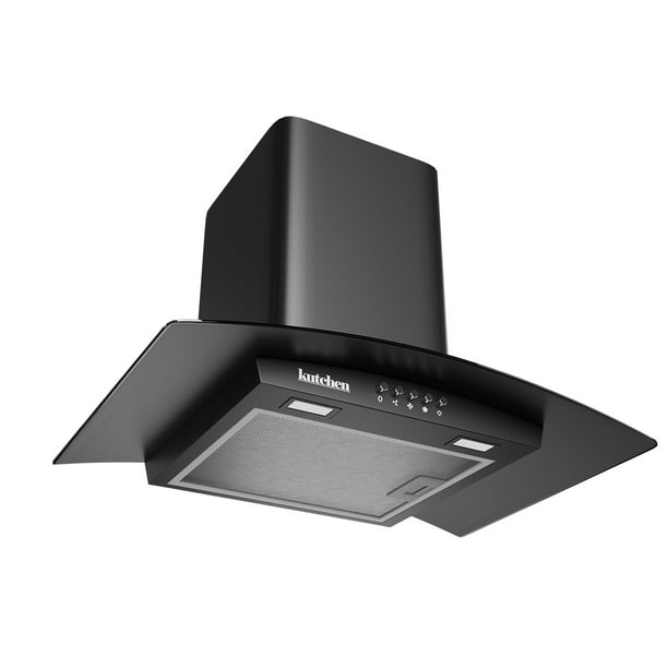 CAMPANA KUTCHEN CRISTAL CURVO NEGRA 60CM 110-120V 60 HZ KCP60560B