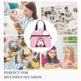 thumbnail image 3 of DouZhe Lunch Bags for Women and Men, Cartoon New Year Bird Pink Penguin Prints Reusable Portable Insulated Cooler Waterproof Lunch Tote Bag for Travel Work School Picnic, 3 of 7