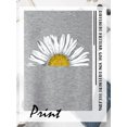 thumbnail image 4 of Xuanfei Women Sunflower Print Crew Neck Short Sleeve Curve Hem T-Shirt, 4 of 7