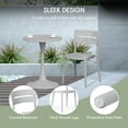 thumbnail image 5 of WestinTrends Playa Outdoor Modern Stackable Plastic Patio Dining Chairs (Set of 4), Gray, 5 of 14