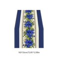 thumbnail image 3 of Christmas Table Runner Decorations,Christmas Linen Table Banners Festive Holiday Table Cover for Dining Table Home Party Tablecloth Decoration(C), 3 of 6