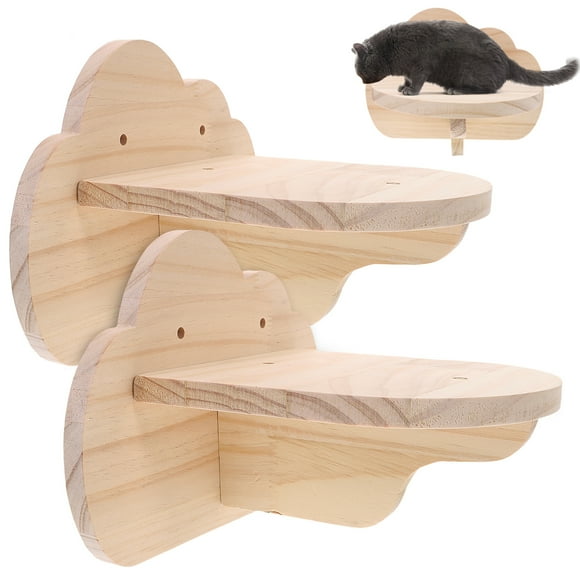 2Pcs Cat Wall Furniture Cat Climbing Step Wall Mounted Kitten Wall Steps Bed