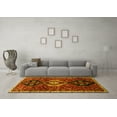 thumbnail image 3 of Ahgly Company Machine Washable Indoor Rectangle Persian Yellow Traditional Area Rugs, 8' x 10', 3 of 4