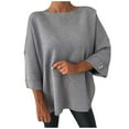 thumbnail image 1 of WEAIXIMIUNG T-Shirt Décontracté pour Femme à Col Rond Haut Basique Polyvalent pour Tous les Jours, 1 of 4