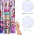 thumbnail image 3 of Cry Babies Baby-theme Bathroom Shower Curtain Home Decor,Bath Curtains Durable Waterproof Bath Curtain , Adluts Girls Boys Bathroom Decor House Gifts 52x71inch（130cmX180cm）, 3 of 5