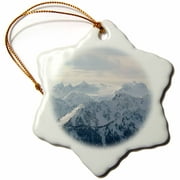 Olympic Mountains, Olympic NP, Washington - US48 TDR0003 - Trish Drury 3 inch Snowflake Porcelain Ornament orn-96858-1