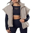 thumbnail image 1 of Women Puffy Vest Solid Color down Jacket Zipper Sleeveless Cardigan, 1 of 2