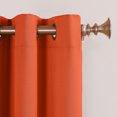 thumbnail image 2 of Sun Zero Madison 2-pack Halloween Curtains Energy Saving Grommet Curtain Panel Pair, Orange, 54"W x 84"L (2 Panels), 2 of 7