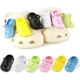 thumbnail image 1 of Mini amuletos, juego de 6, divertidos amuletos para zapatos, mini y lindos adornos para zapatos Crocs, paquete de amuletos para decoración de sandalias, zuecos, toboganes de burbujas (6 colores), 1 of 5