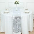 thumbnail image 2 of BalsaCircle 12x108" Silver Sequined Geometric Design Tulle Table Runner Party Events Reception Decorations Supplies, 2 of 8