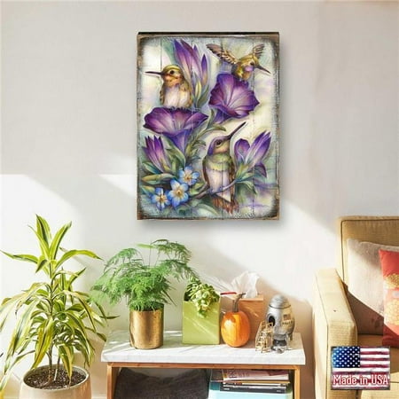 

Designocracy 48 x 36 in. Everlasting Friendship Hummingbirds Wooden Wall Art - Oversize