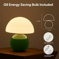 thumbnail image 4 of Mushroom Lamp Vintage Bedside Table Lamp  Glass Mushroom Decor Nightstand Lamp with 3 Color Temps, Cute Retro Small Desk Lamp for Bedroom Office, Mid Century Modern Aesthetic Home Deco Gift, 4 of 7