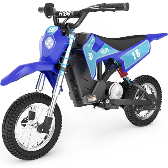 Hiboy DK1 36V Electric Dirt Bike,300W Electric Motorcycle - Up to 15.5MPH & 13.7 Miles Long-Range,3-Speed Modes Motorcycle Blue
