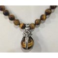 thumbnail image 4 of K-KED 8MM GENUINE TIGER EYE GEMS STONE ROUND BEADS NECKLACE & PENDANT 18" AA, 4 of 7