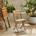 thumbnail image 4 of Mesa de jardín bistro de madera y metal, 55 x 54 cm, sillas plegables esquí esquí Gafas de esquí, 4 of 5