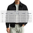 thumbnail image 7 of Dpjklzsn Mens Faux Suede Jacket Zip Up Collar Lightweight Trucker Coat with Pockets for Casual Daily Wear, 7 of 7