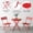 新红色, variant on 3 Piece Foldable Patio Bistro Set,3-Piece Metal Patio Table & 2 Chairs,No Assembly,Portable Indoor/Outdoor Garden Furniture for Balcony, Porch, Yard, Sturdy