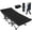 Black Cot+Black Pad, variant on ZENPETIO 28" XL Outdoor Folding Camping Cot for Adults Max Load 500lbs Porable Sleeping Bed w/ Mattress and Carry Bag for Camping Office Nap Travel Gray Cot Gray Pad