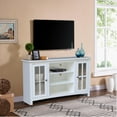 thumbnail image 5 of Entertainment/TV Stand with Open Shelves and 2 Doors in White - 48" Height, 5 of 11