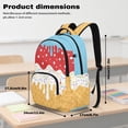 thumbnail image 6 of Jeiento Ice Cream 17 Inch Lightweight Schoolbag and Backpack Set 4-Piece Lunch Bag Pencil Case Water Bottle Holder Large Capacity Book Bag for Students, 6 of 7