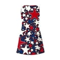 thumbnail image 6 of Sundresses for Women 1776-2026 250 Anniversary USA Flag Print V Neck Mini Tank Dress Beach Dress with Pocket, 6 of 6
