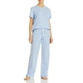 thumbnail image 1 of Aqua Women’s Floral Print Pajama Set, Blue, Medium, 1 of 2