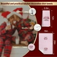 thumbnail image 2 of 2Pcs Coquette Christmas Kitchen & Bath Towels, Pink & Green Bow Hand & Dish Towels, 16x24 Inch, 2 of 6