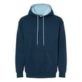 thumbnail image 1 of King Fashion KF9041 Two-Tone Hooded Sweatshirt, 1 of 2
