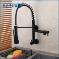 Black Kitchen Faucet 1Handles Cold Water Kitchen Mixer Tap Wall Mounted