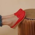 thumbnail image 4 of Mepaouo Mules for Women Comfortable Dressy Round Toe Wedge Slides Clogs Backless Slip on Work Loafers, 4 of 8