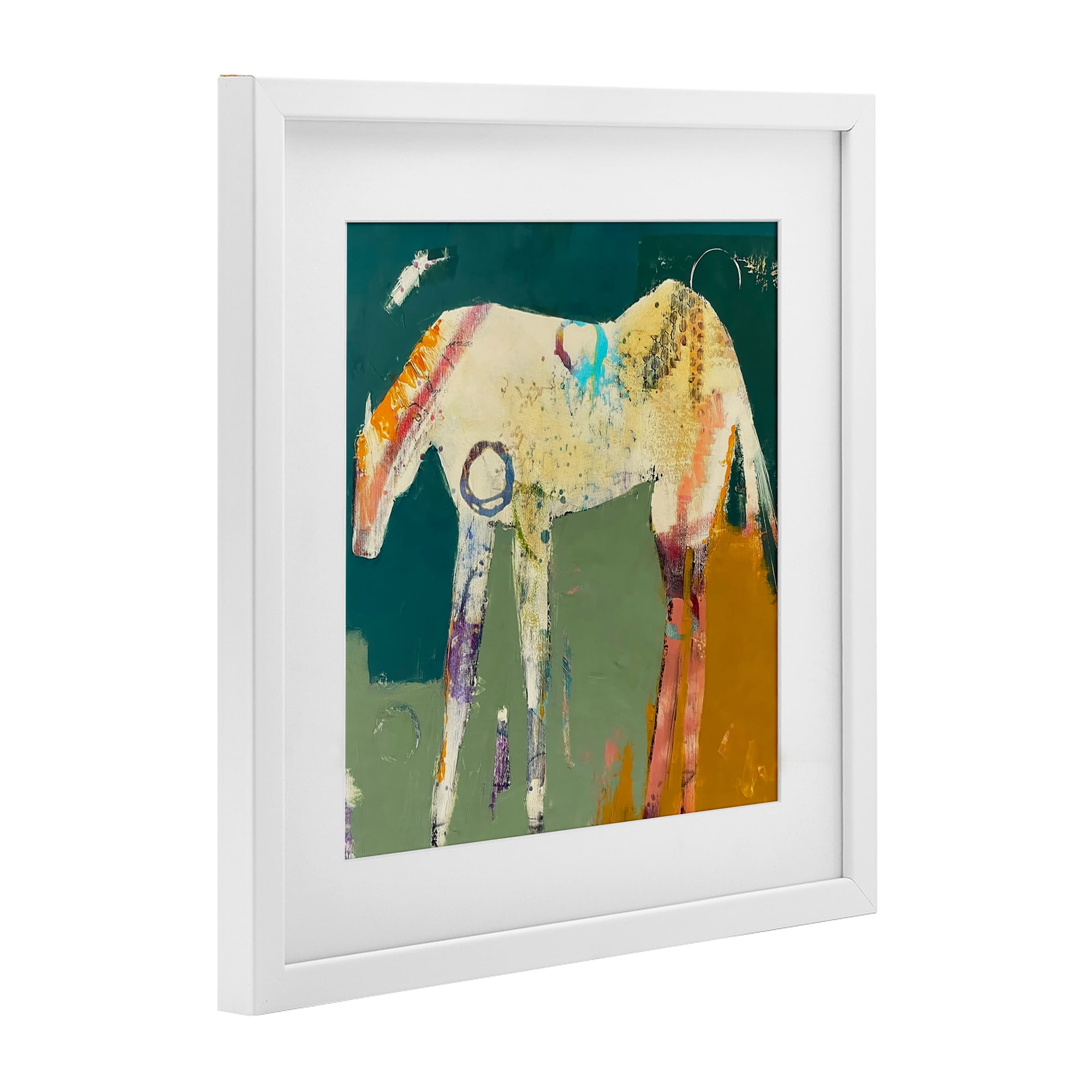 Into The Mystic Horse White Framed Print Under Glass, design by Dianna Fritzler