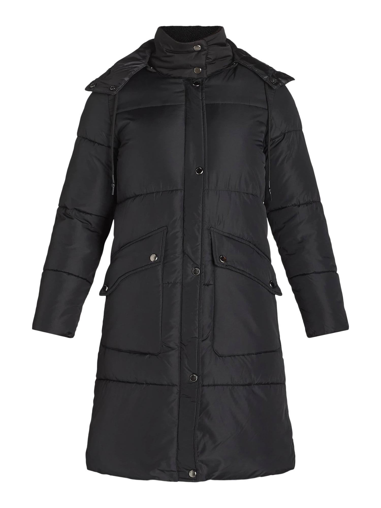 Big Chill Women's and Women's Plus Maxi Puffer Coat with Hood, Heavyweight, Sizes S-3X