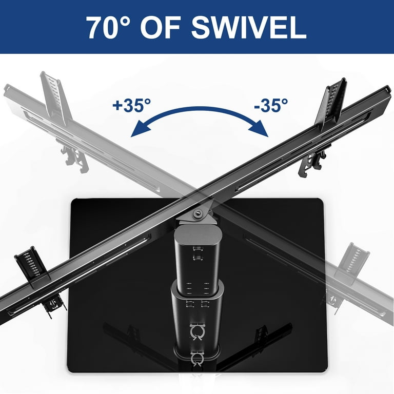FITUEYES Universal TV Stand Base with Swivel Mount, Corner Floor TV Stand for 32 39 42 50 55 60 65 Inch TVs