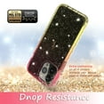 thumbnail image 4 of Rosebono Hybrid Glitter Sparkle Transparent Case for iPhone 13 Mini, Gold and Pink, 4 of 4
