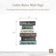 thumbnail image 2 of Youngs 15440 Wood Cabin Rules Wall Sign, 2 of 3