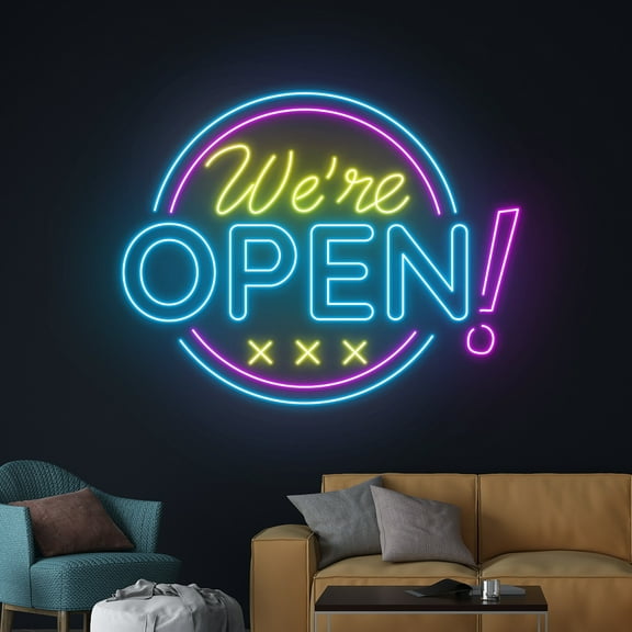 Handmadetneonsign We Are Open Led Sign, We Are Open Neon Sign, Open Led Light, Custom Text Neon