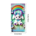 thumbnail image 2 of Easter Rabbit Themed Door Curtain - Festive Hanging Decor For Home Party, Garden Wall & Room Background, Lightweight Reusable Backdrop, Easter & Year of The Horse 2026 Holiday, 35.4*70.8in, A, 2 of 9