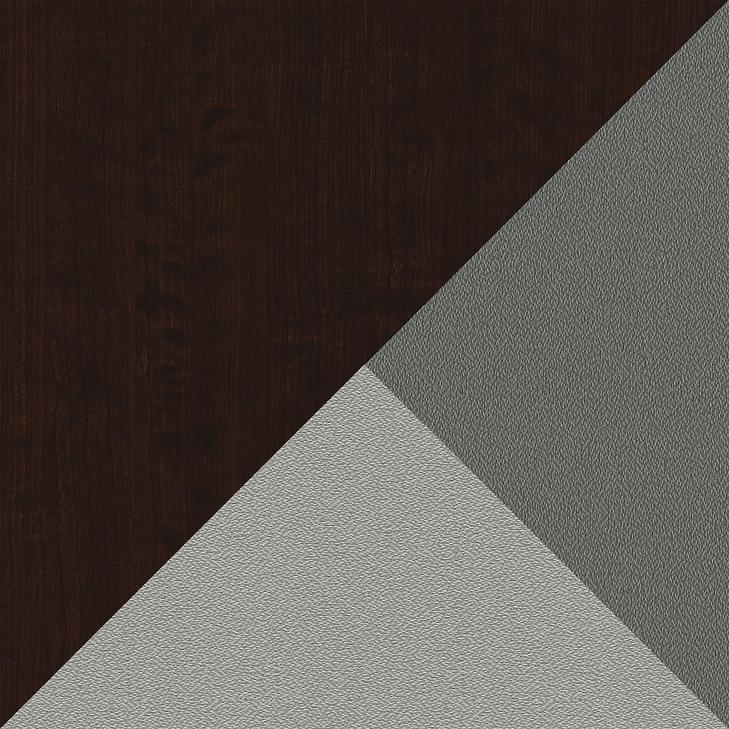 Office in an Hour 2 Person Cubicle Desk Set in Mocha Cherry - Engineered Wood