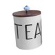 thumbnail image 5 of Recipiente de cerámica con tapa para guardar té, bote hermético de cocina con decoración rústica para dormitorio, restaurante y oficina. Tapa marrón de 13 l, 5 of 9