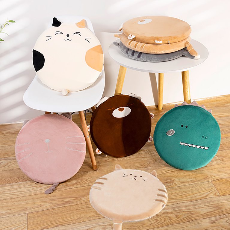 Round Cushion Mat Knitted Cotton Chair Cushion Memory Foam - Temu